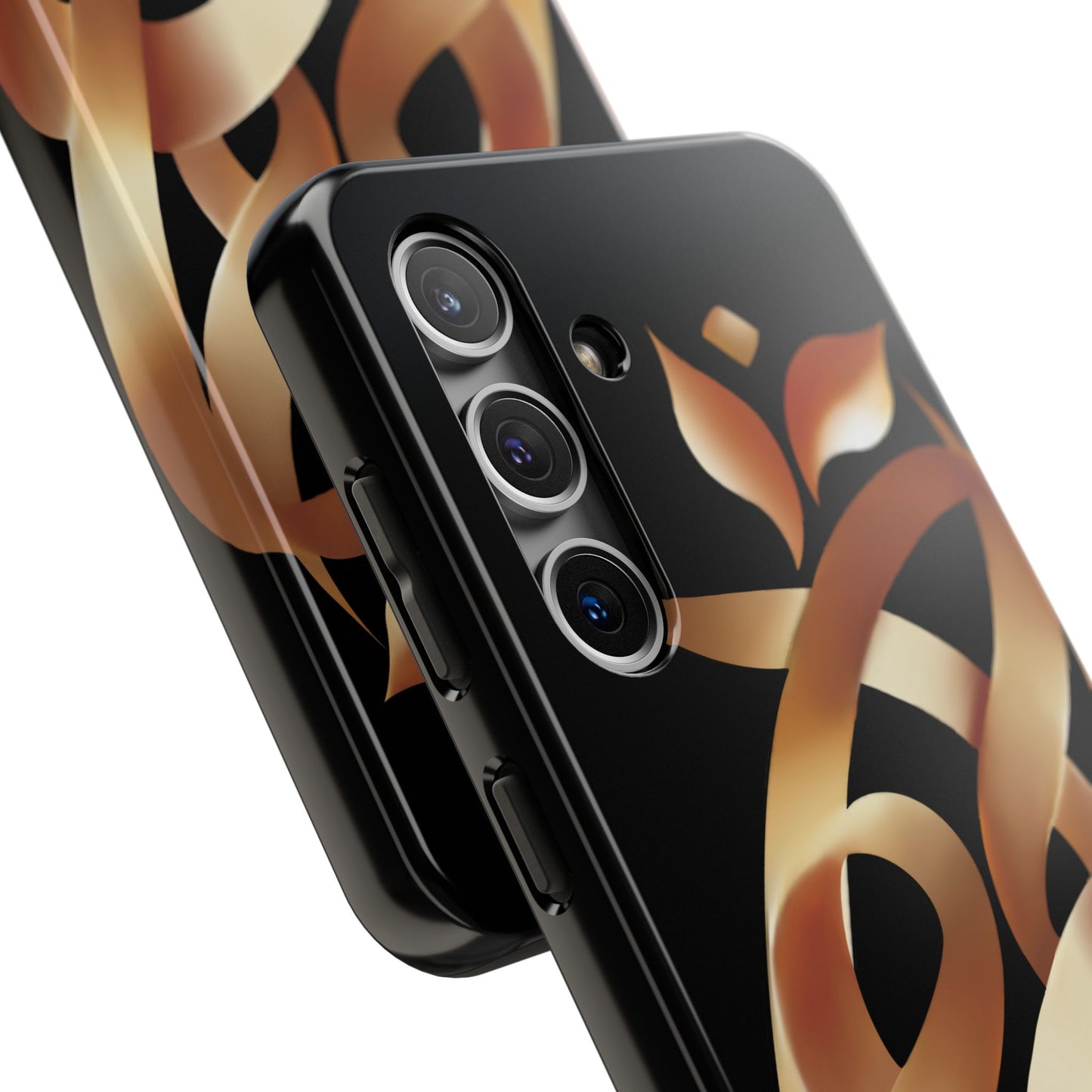 Gold Ribbon Phone Case Persian Calligraphy Modern Handwriting