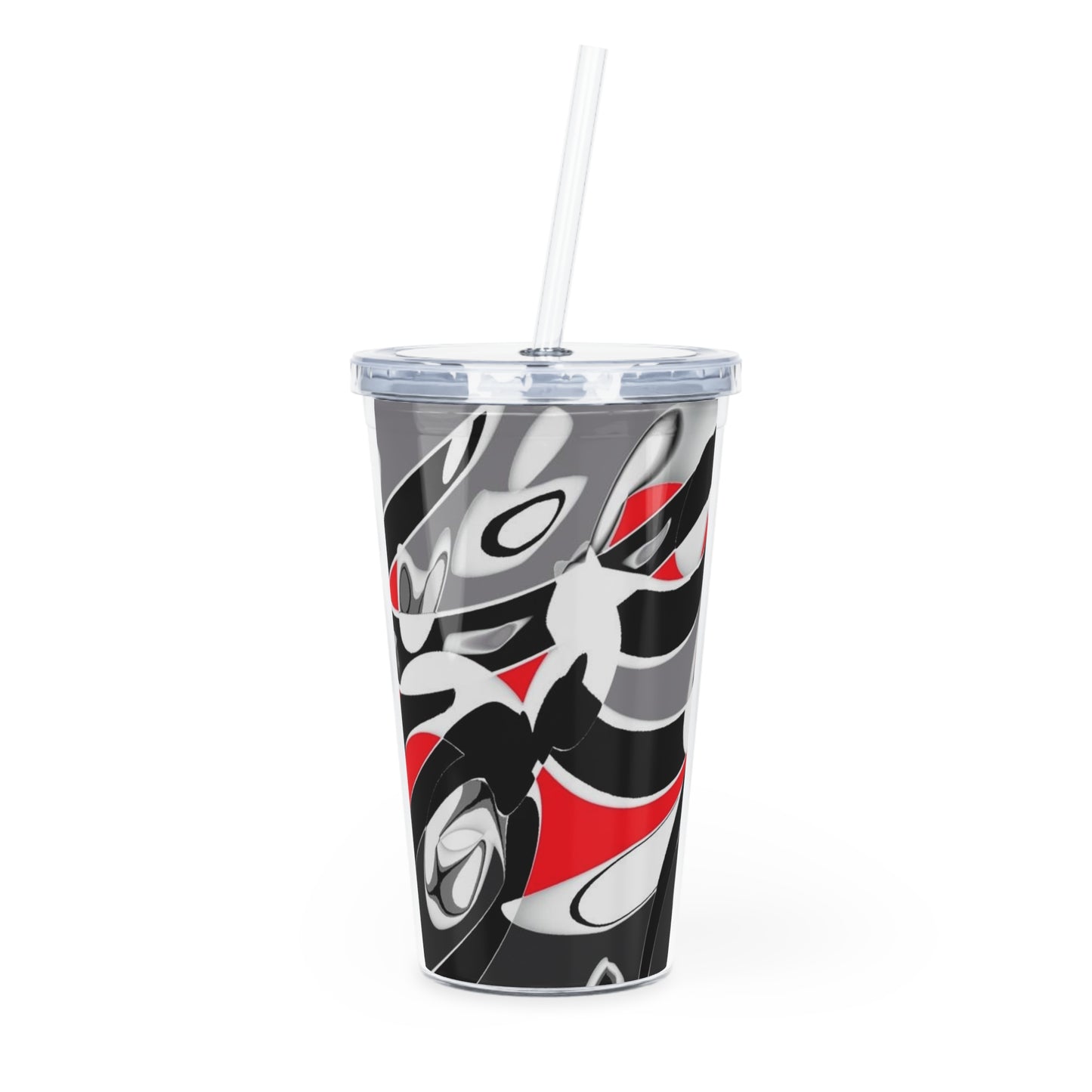 Plastic Tumbler with Straw