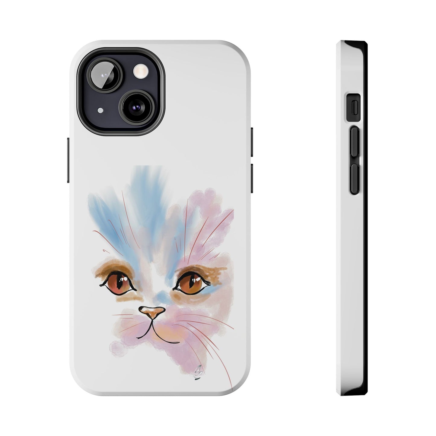 Cat Watercolour Tough Phone Case /