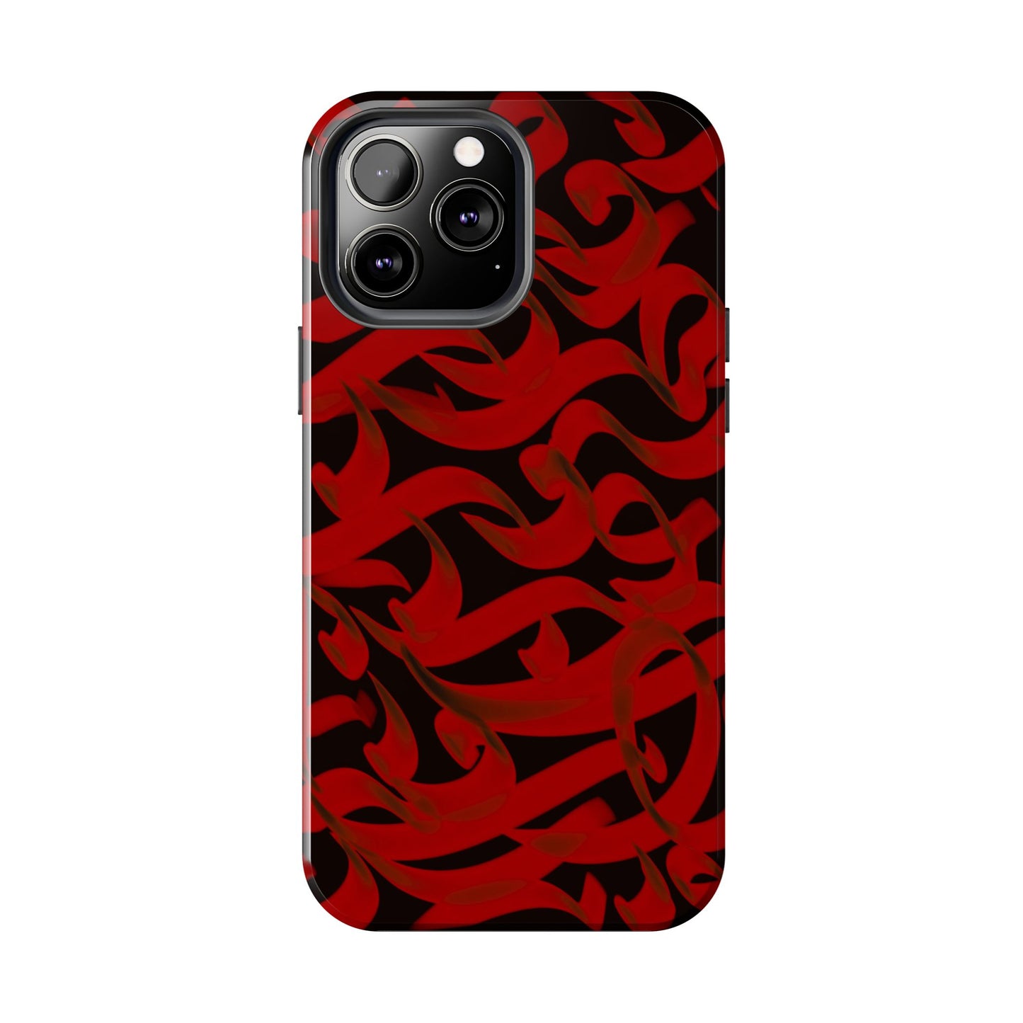 Phone Case Bold Red Persian Calligraphy Design