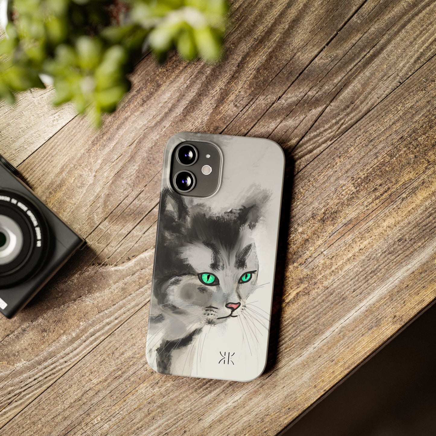 Modern Art Ink water painting  Slim Phone Case