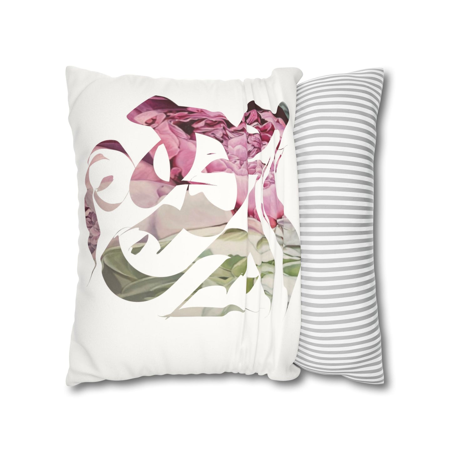 Square Pillowcase - Flora Persian Calligraphy Home Design Cushion