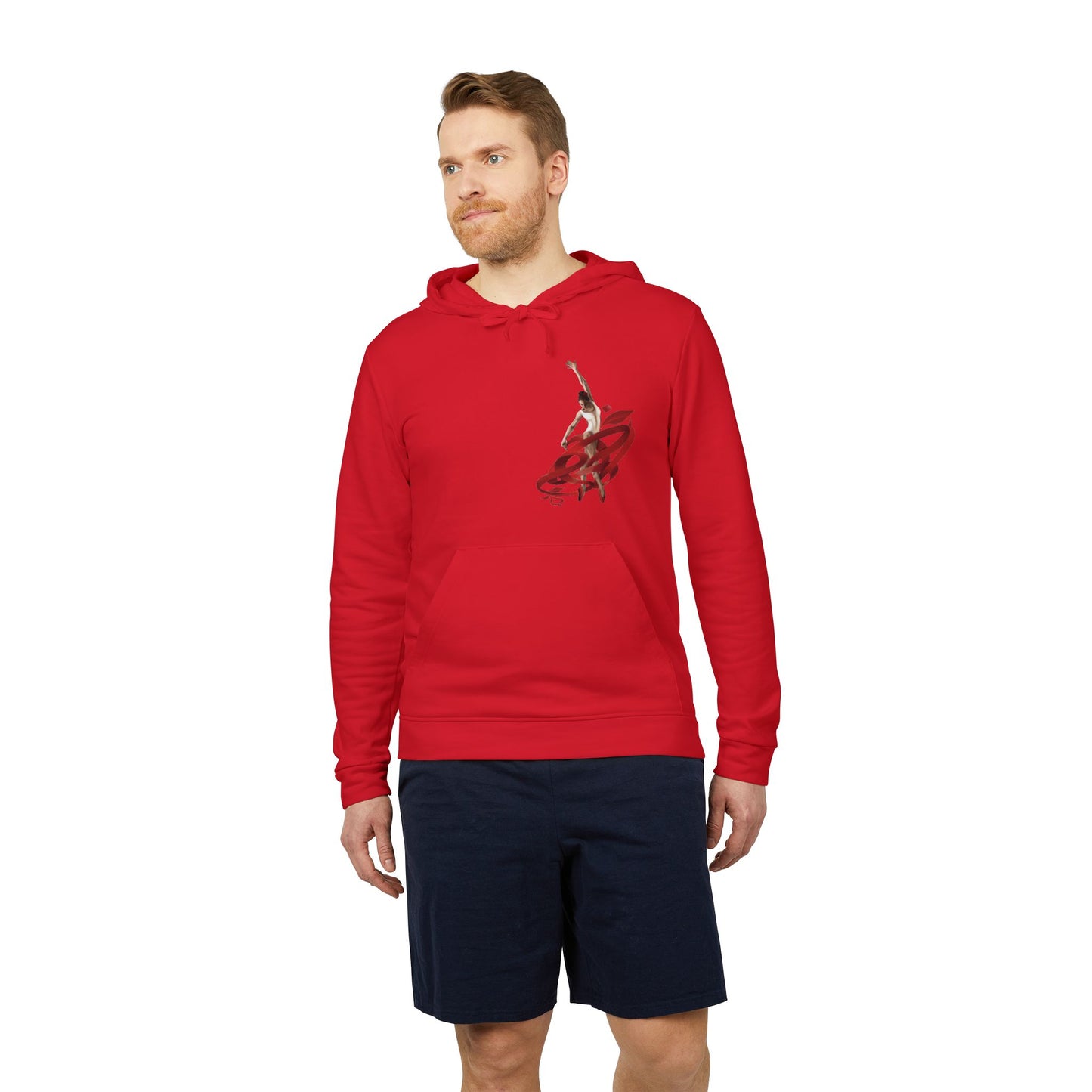 Kalli K X Adidas Unisex Fleece Hoodie- Ballerina and ribbon