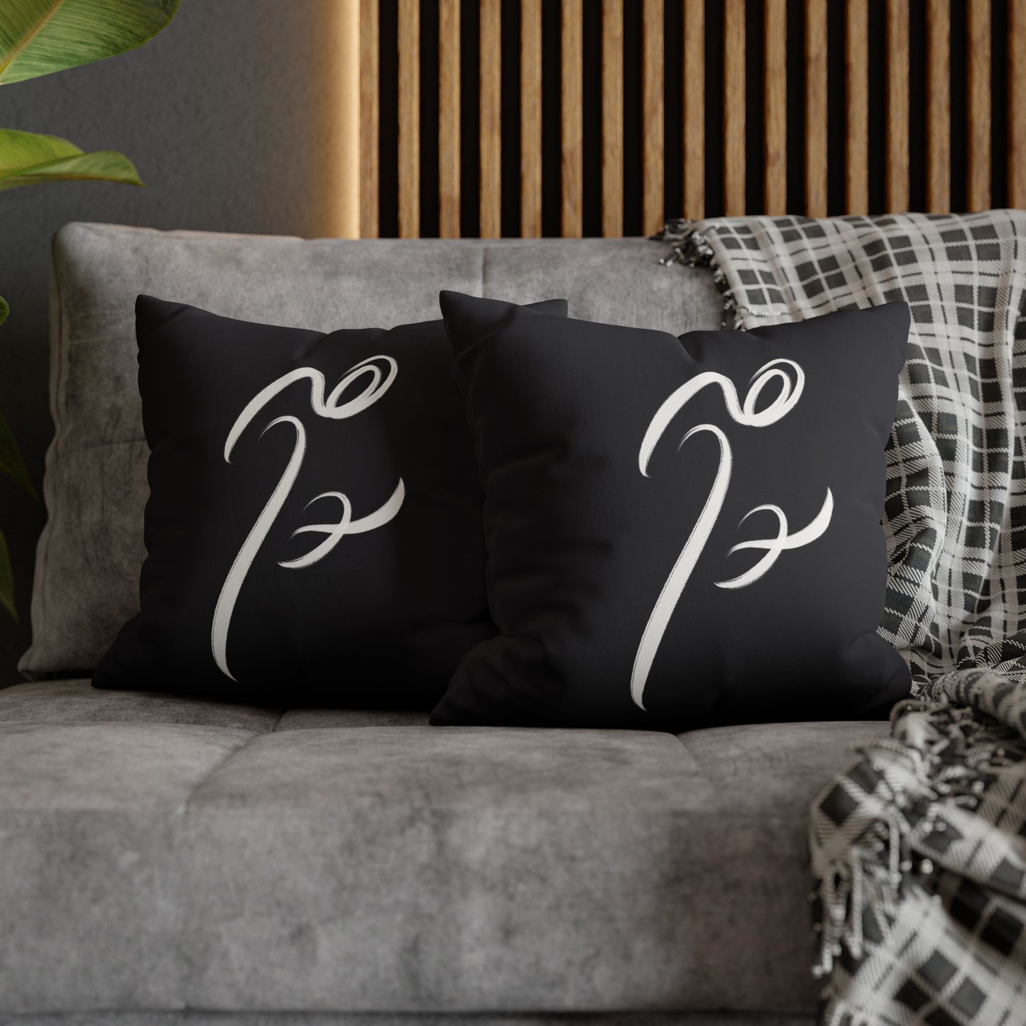 Square Pillowcase - Persian Calligraphy Modern Handwriting Design