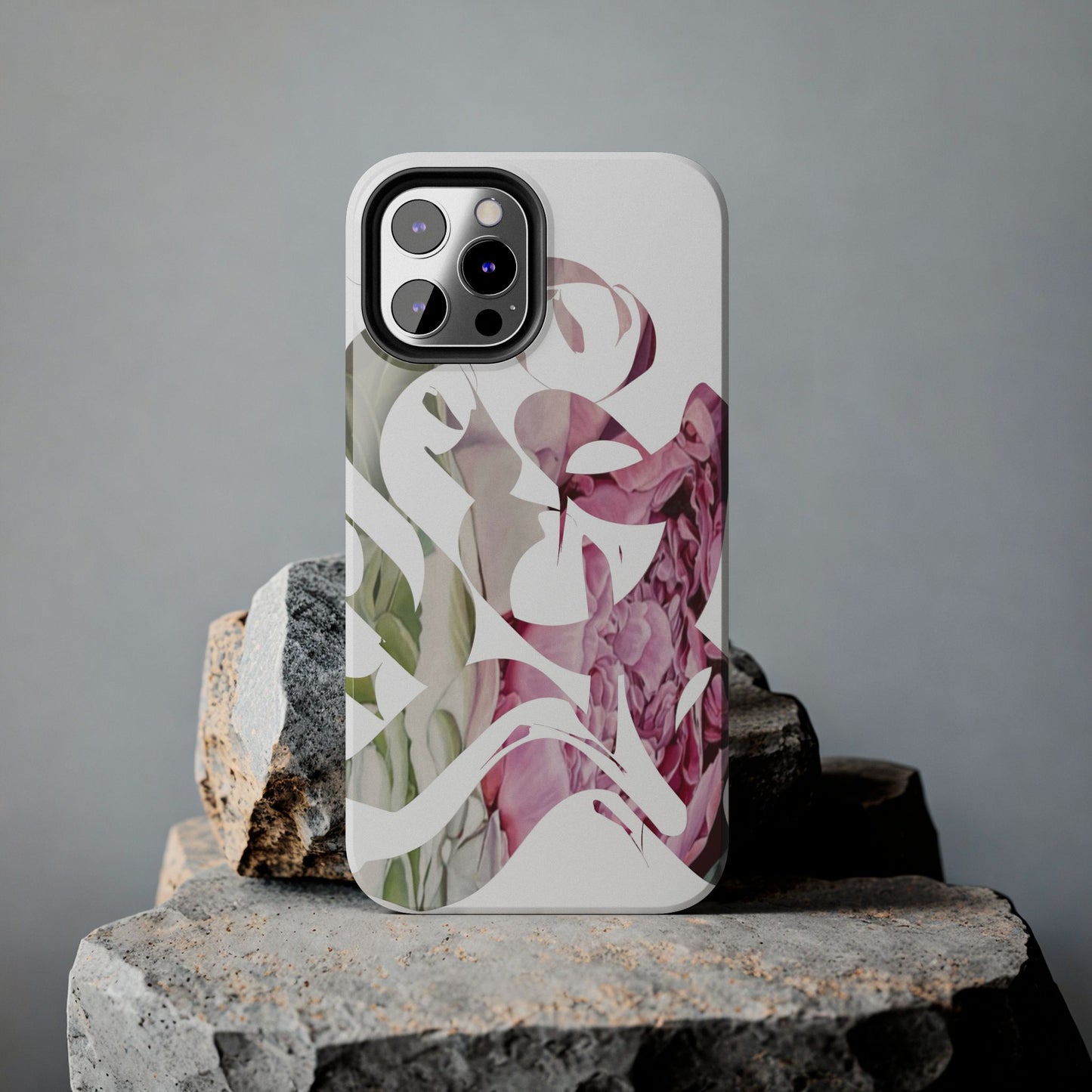 Phone Case - Garden Persian Calligraphy Design in Grey