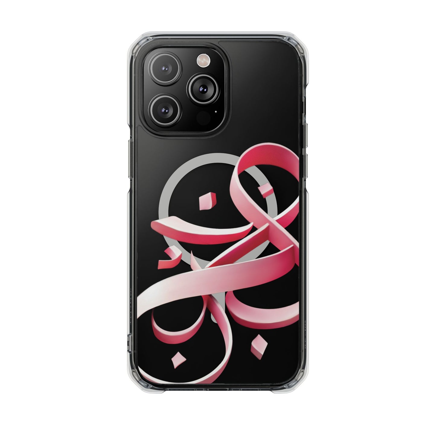 Phone Case - Pink Ribbon Persian Calligraphy Design - Magnetic Case