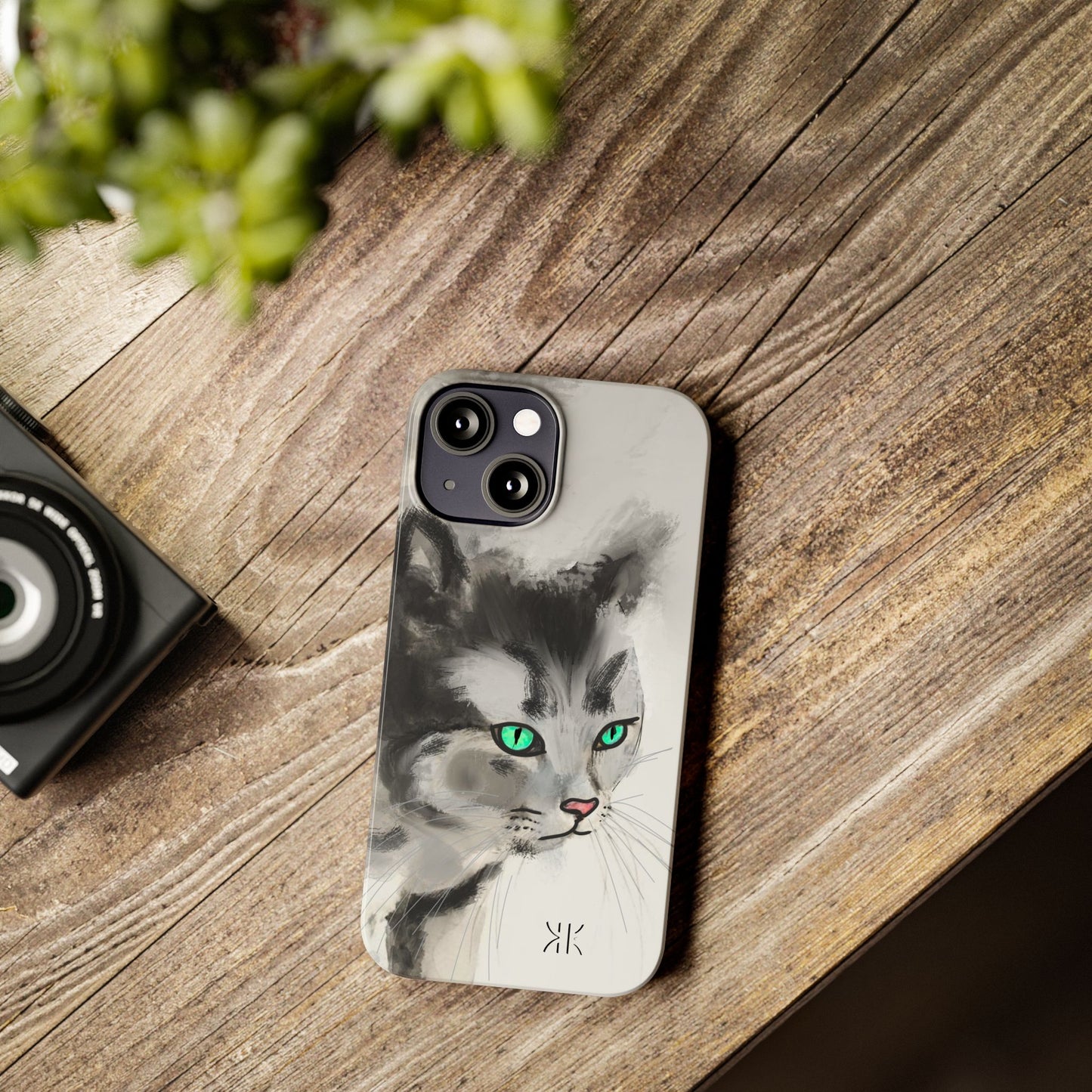 Modern Art Ink water painting  Slim Phone Case