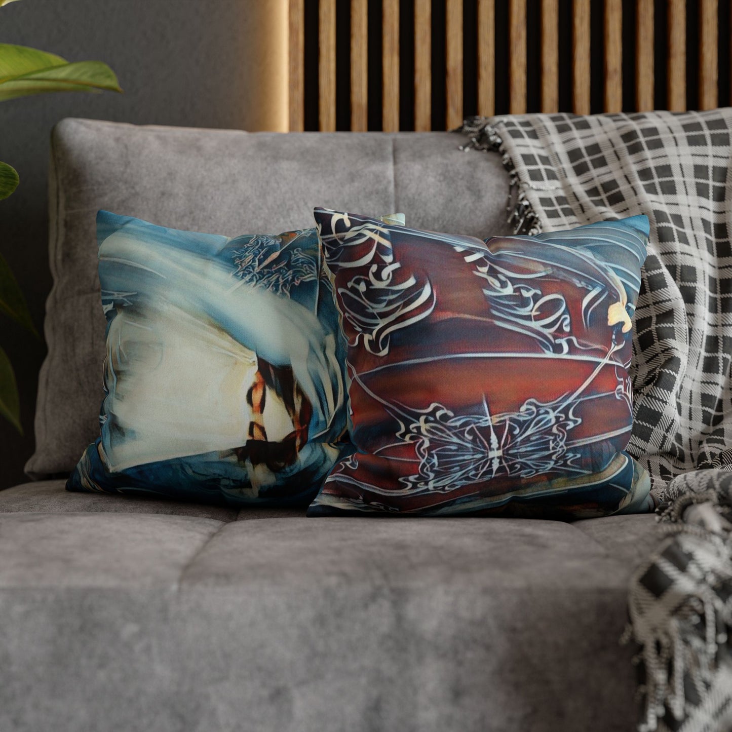 Square Pillowcase - Modern Art Watercolour Design