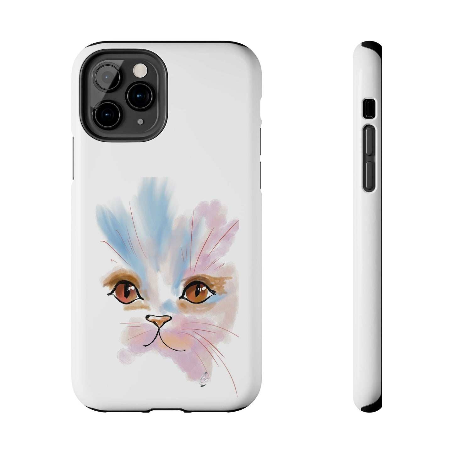 Cat Watercolour Tough Phone Case /