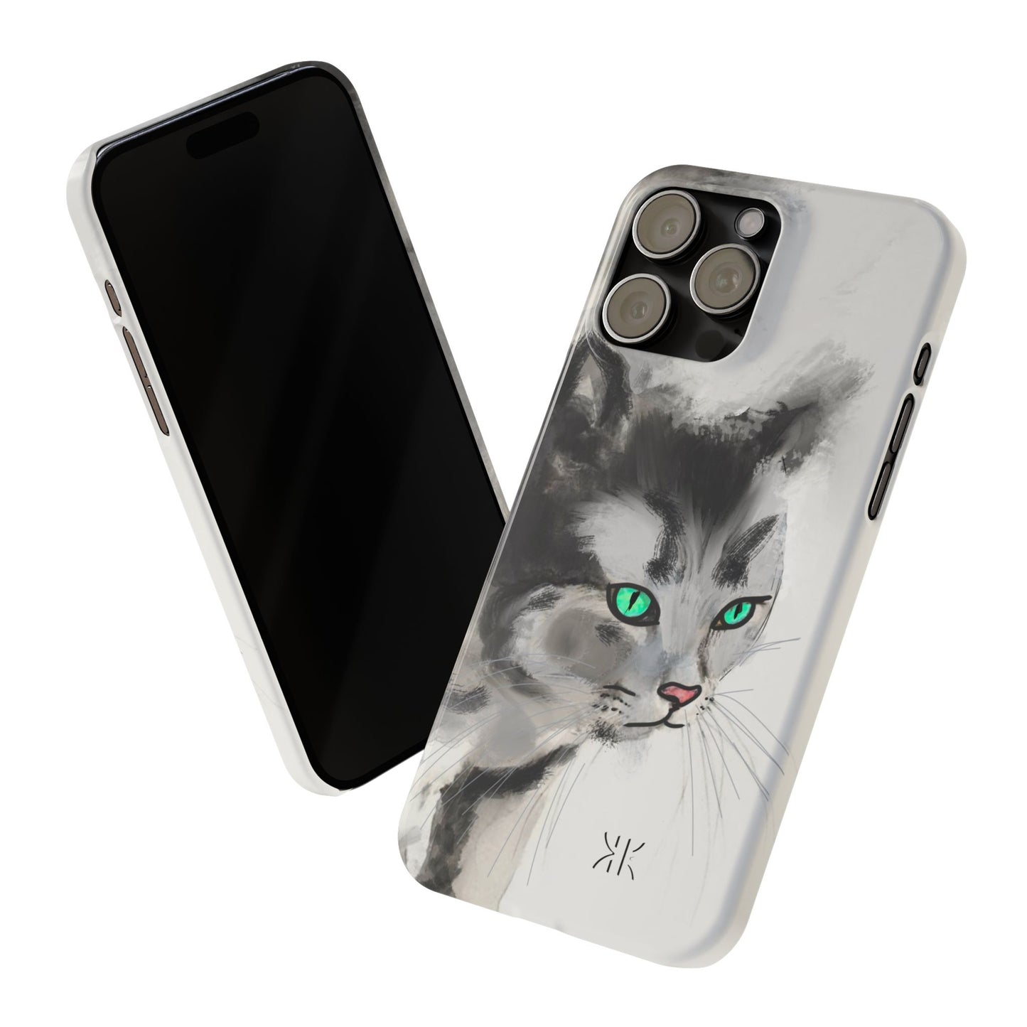 Modern Art Ink water painting  Slim Phone Case