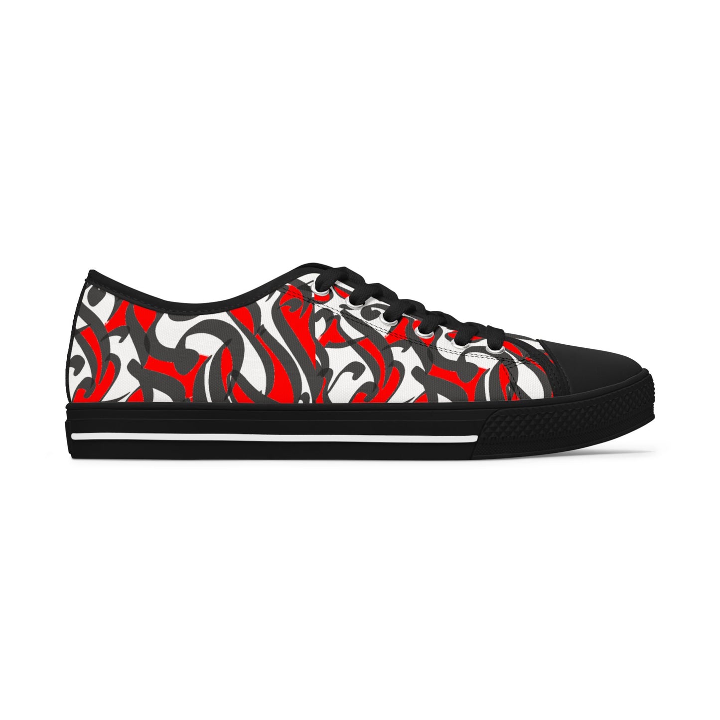 Bold Tribal Print Women's Low Top Sneakers, Stylish Casual Shoes, Unique Gifts for Her, Trendy Footwear, Everyday Fashion