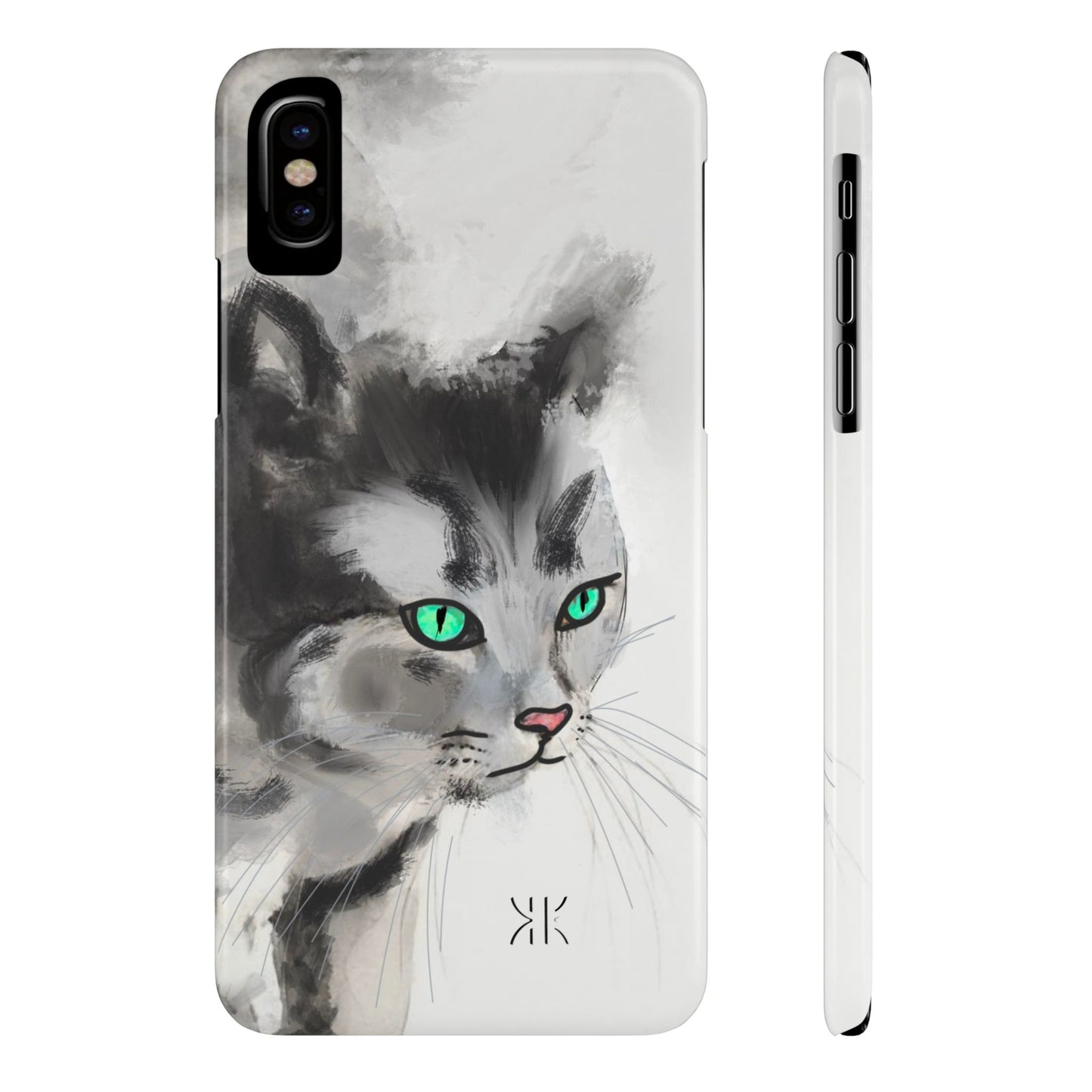 Modern Art Ink water painting  Slim Phone Case