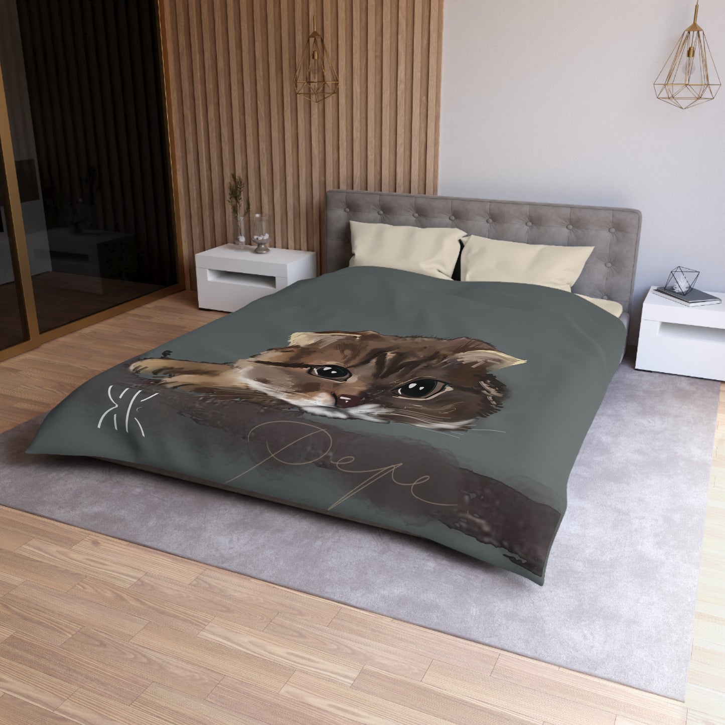 Pepe  Serenity Microfiber Duvet Cover – Elegant Floral Bedding for Cozy Bedrooms