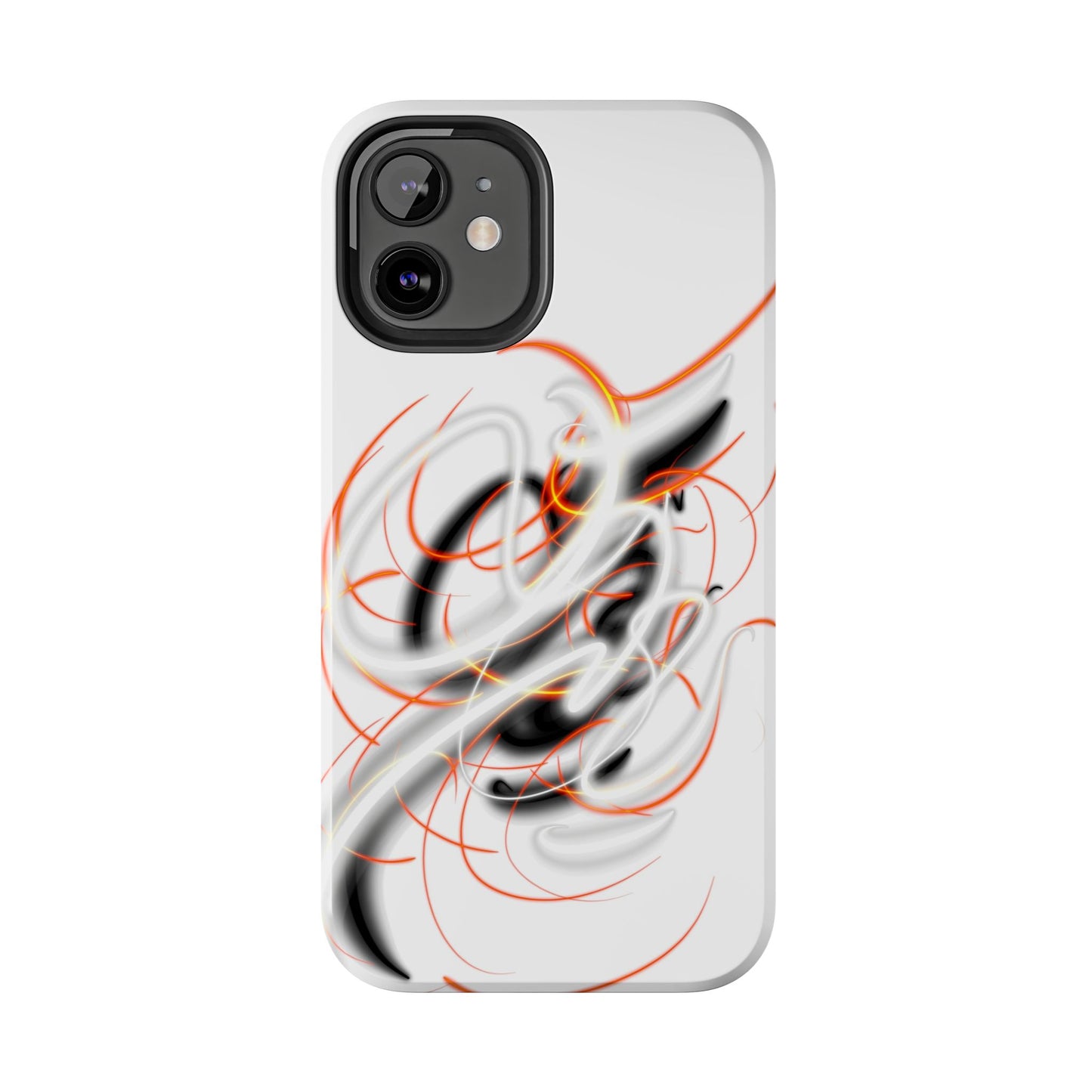 Phone Case Electric Persian Calligraphy Design in Grey
