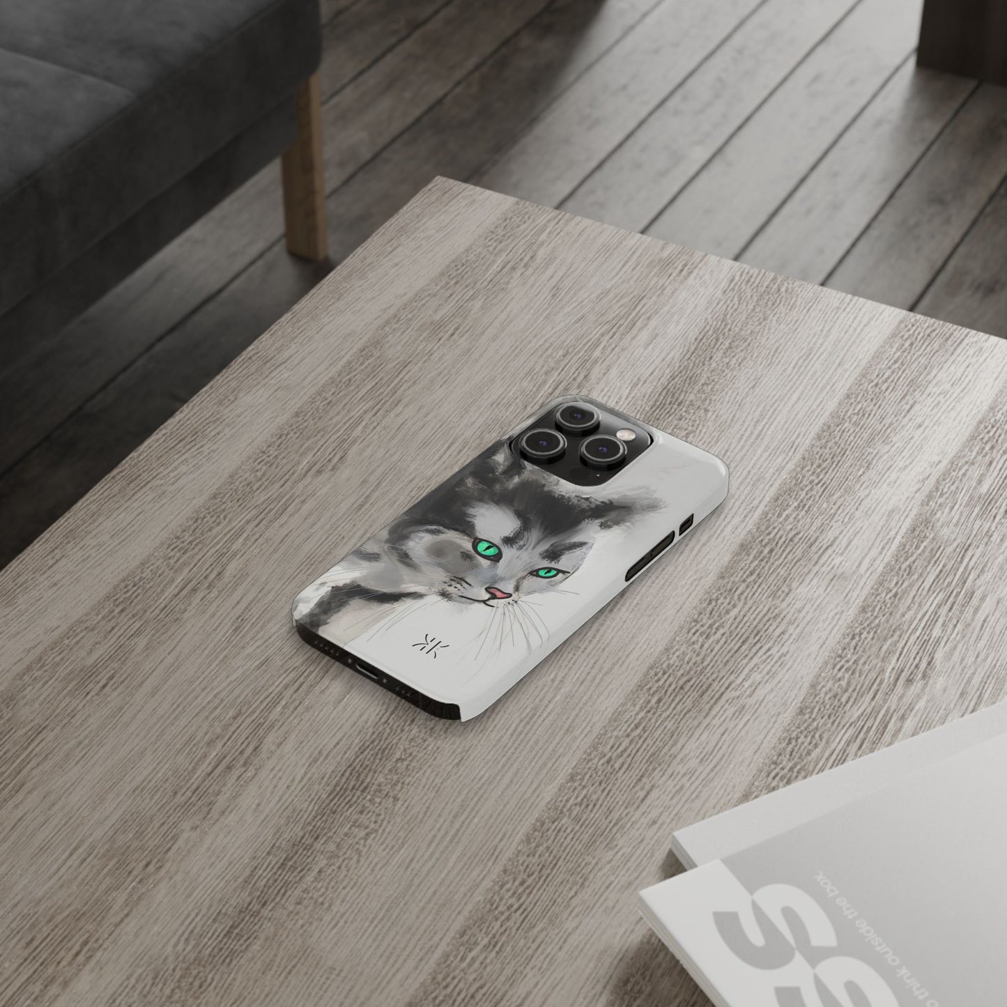Modern Art Ink water painting  Slim Phone Case
