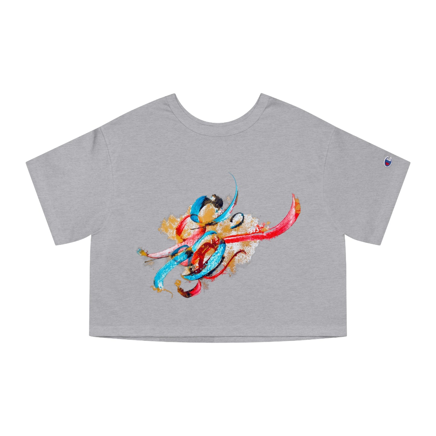 Kalli K X Champion Women's Cropped T-Shirt with Artistic Design