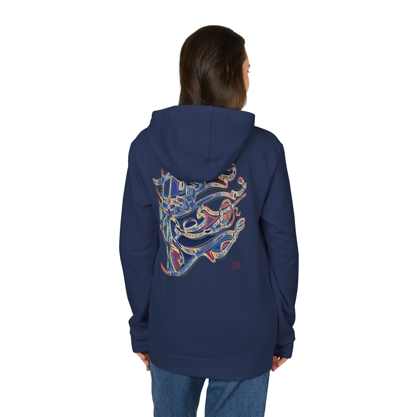 Copy of Fleece Hoodie with Modern Calligraphy Adidas Design