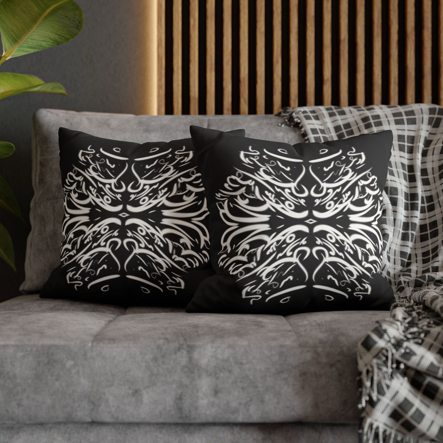 Persian Calligraphy beauty Faux Suede Square Pillow Cover