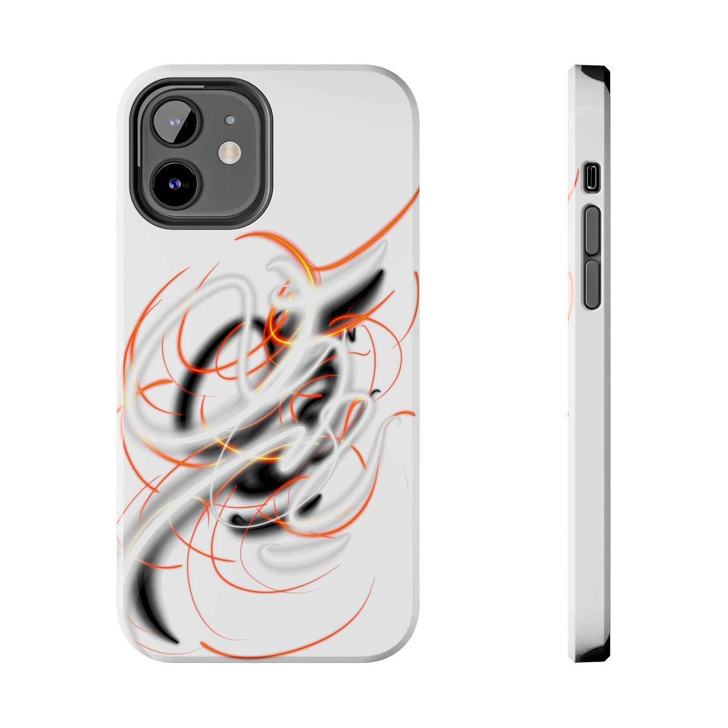 Phone Case Electric Persian Calligraphy Design in Grey