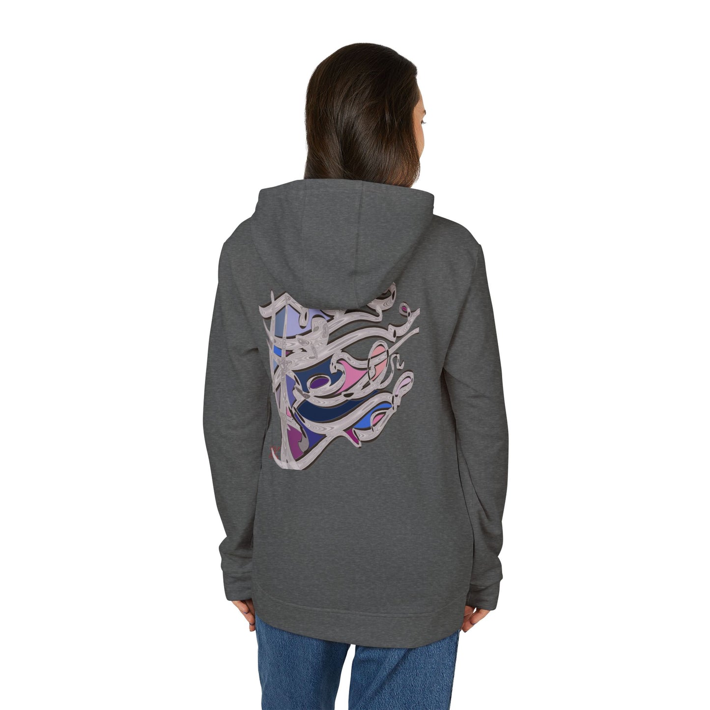 Kalli K X Adidas Unisex Fleece Hoodie- modern calligraphy design
