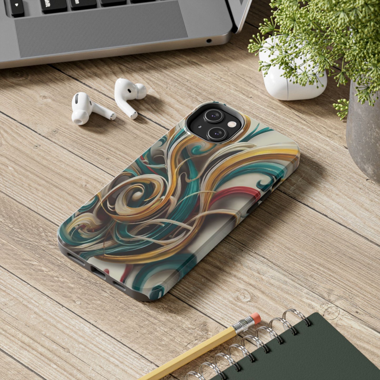 Marble Abstract Phone Case Calligraphy