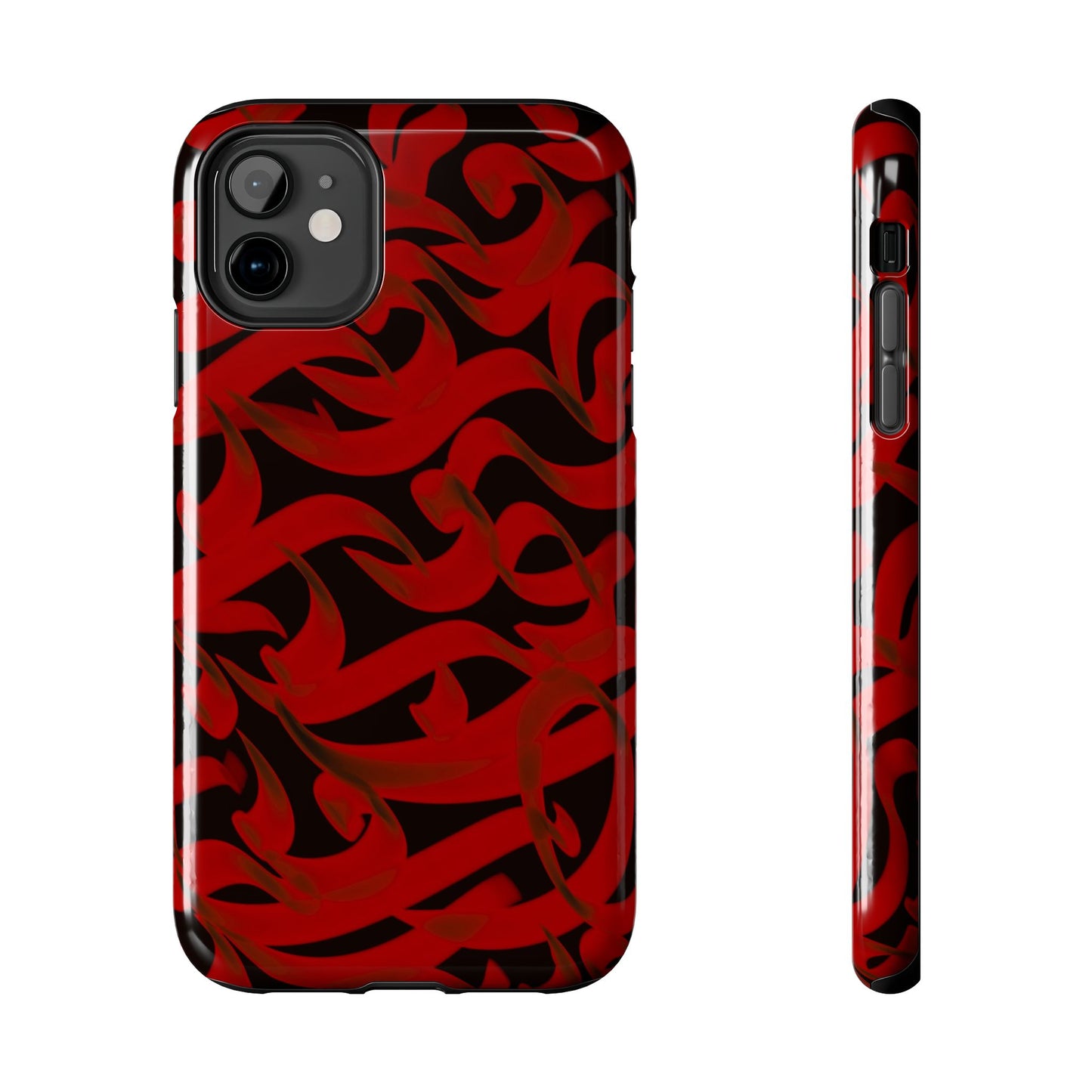 Phone Case Bold Red Persian Calligraphy Design