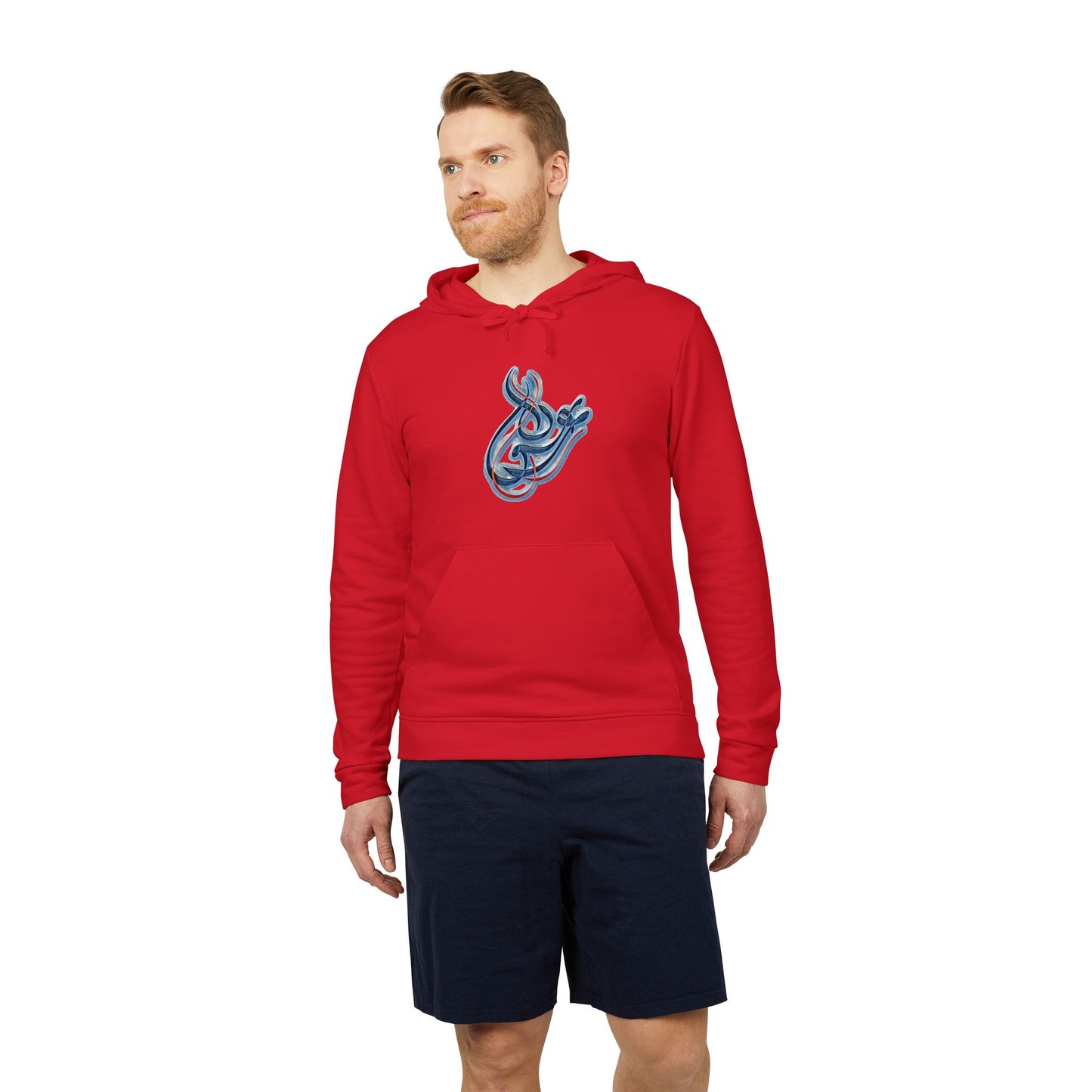 Kalli K X Adidas Unisex Fleece Hoodie-Modern Calligraphy LOVE