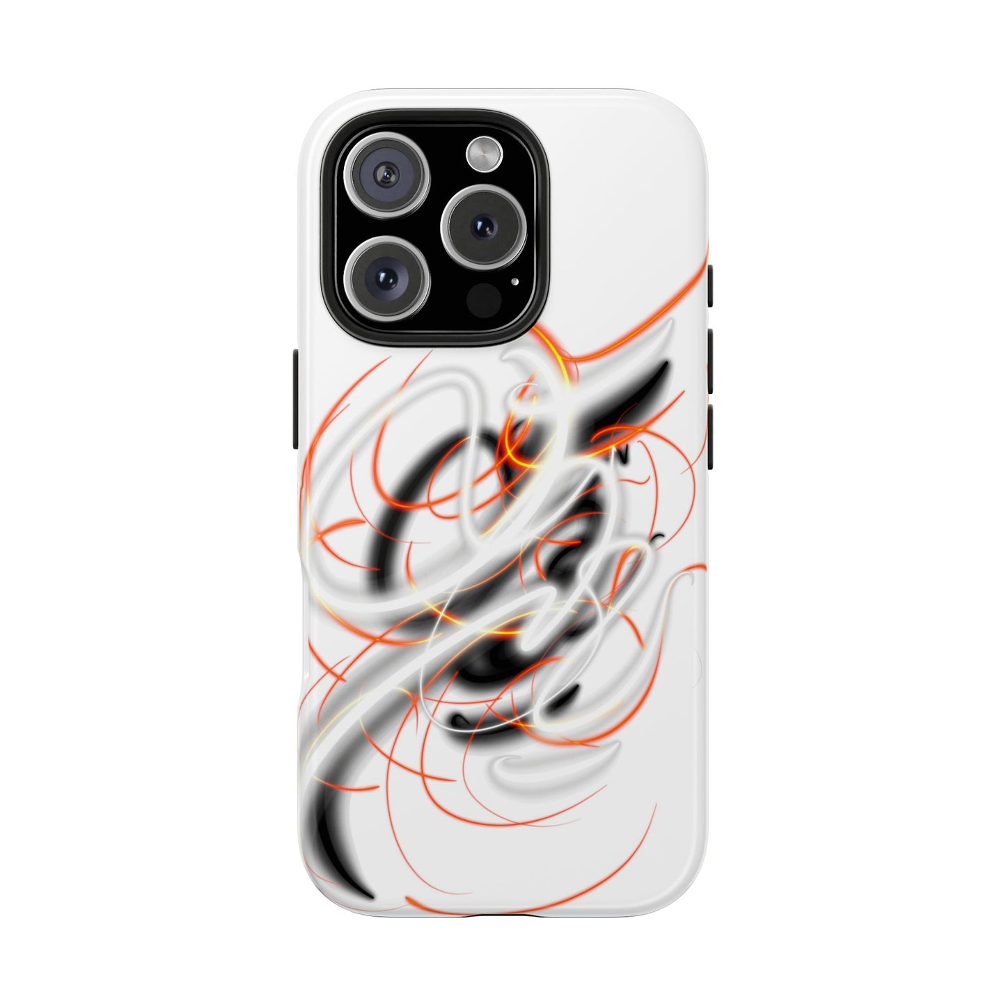 Phone Case Electric Persian Calligraphy Design in Grey