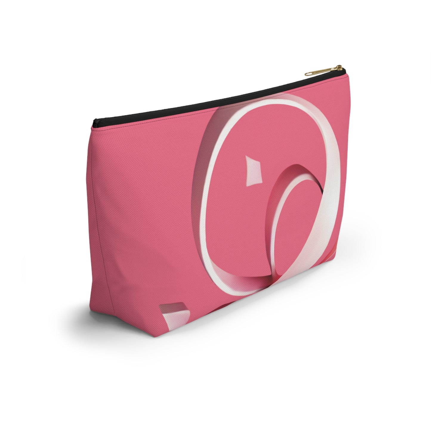 Pink ribbon Accessory Pouch w T-bottom