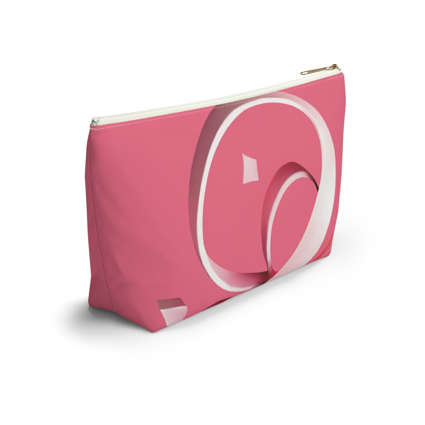 Pink ribbon Accessory Pouch w T-bottom