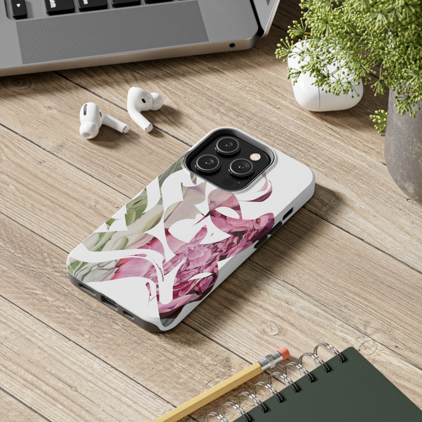 Phone Case - Garden Persian Calligraphy Design in Grey