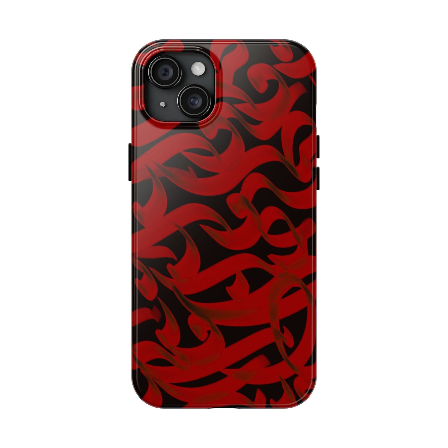 Phone Case Bold Red Persian Calligraphy Design