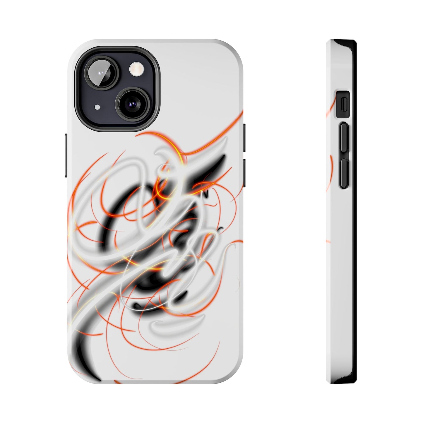 Phone Case Electric Persian Calligraphy Design in Grey