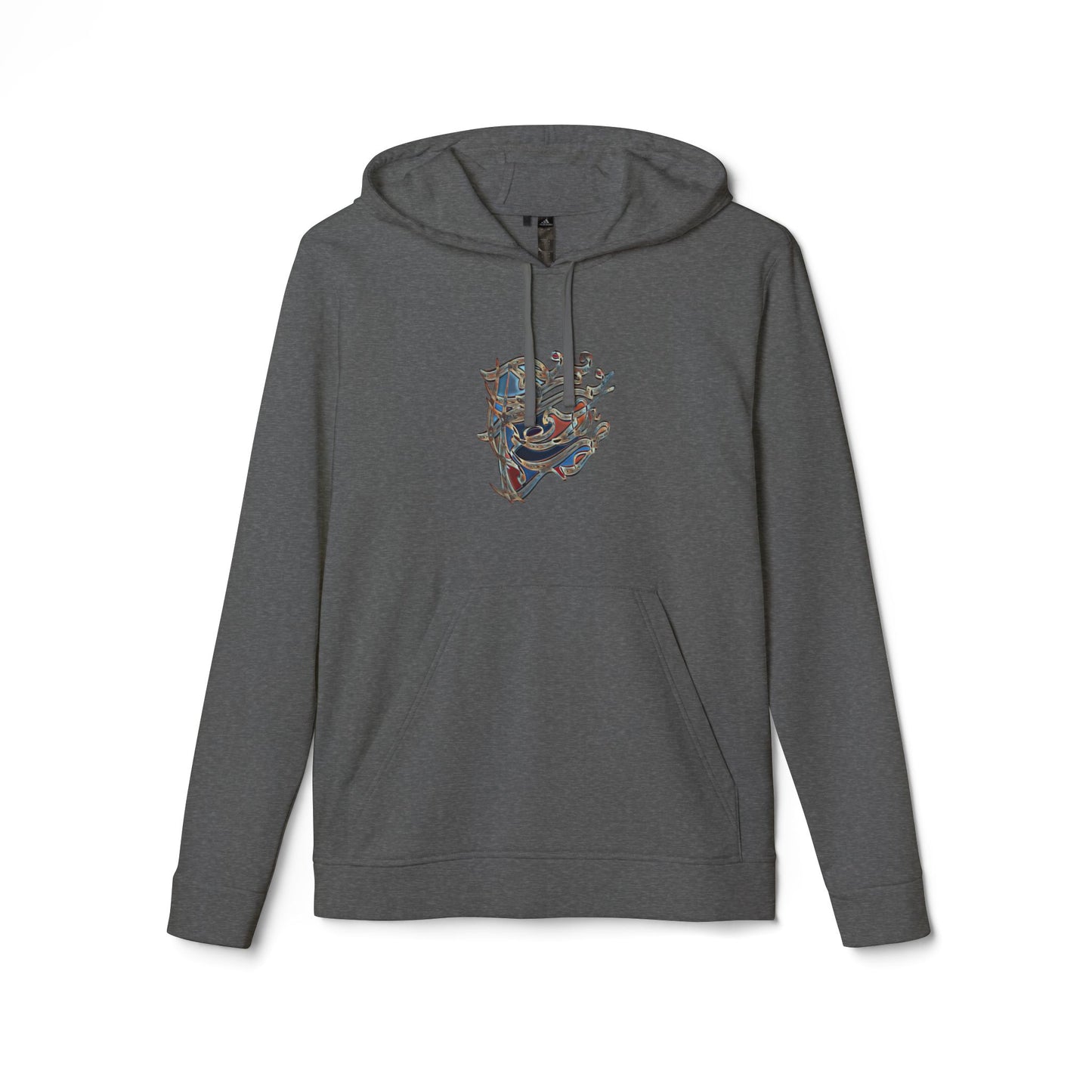 . Fleece Hoodie with Modern Calligraphy Adidas Design