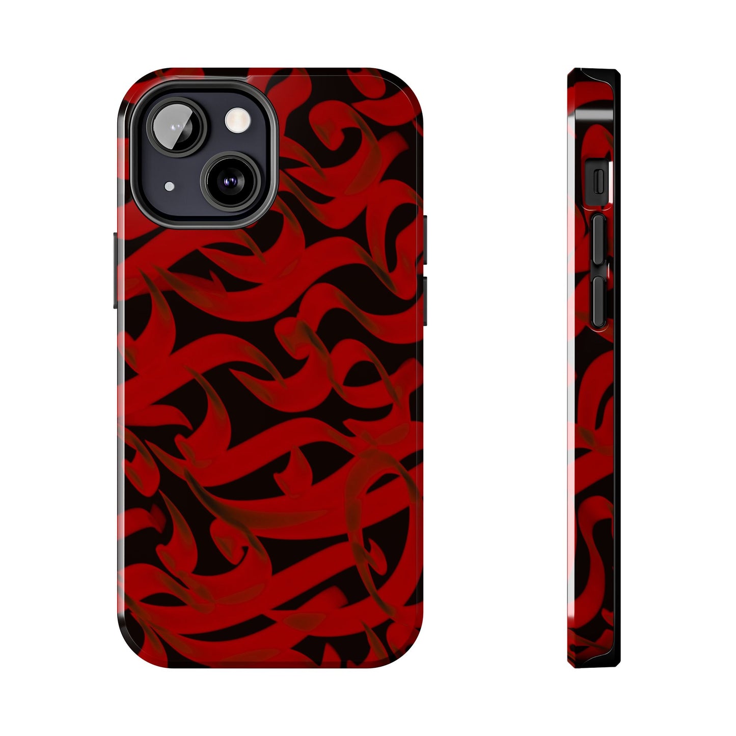 Phone Case Bold Red Persian Calligraphy Design