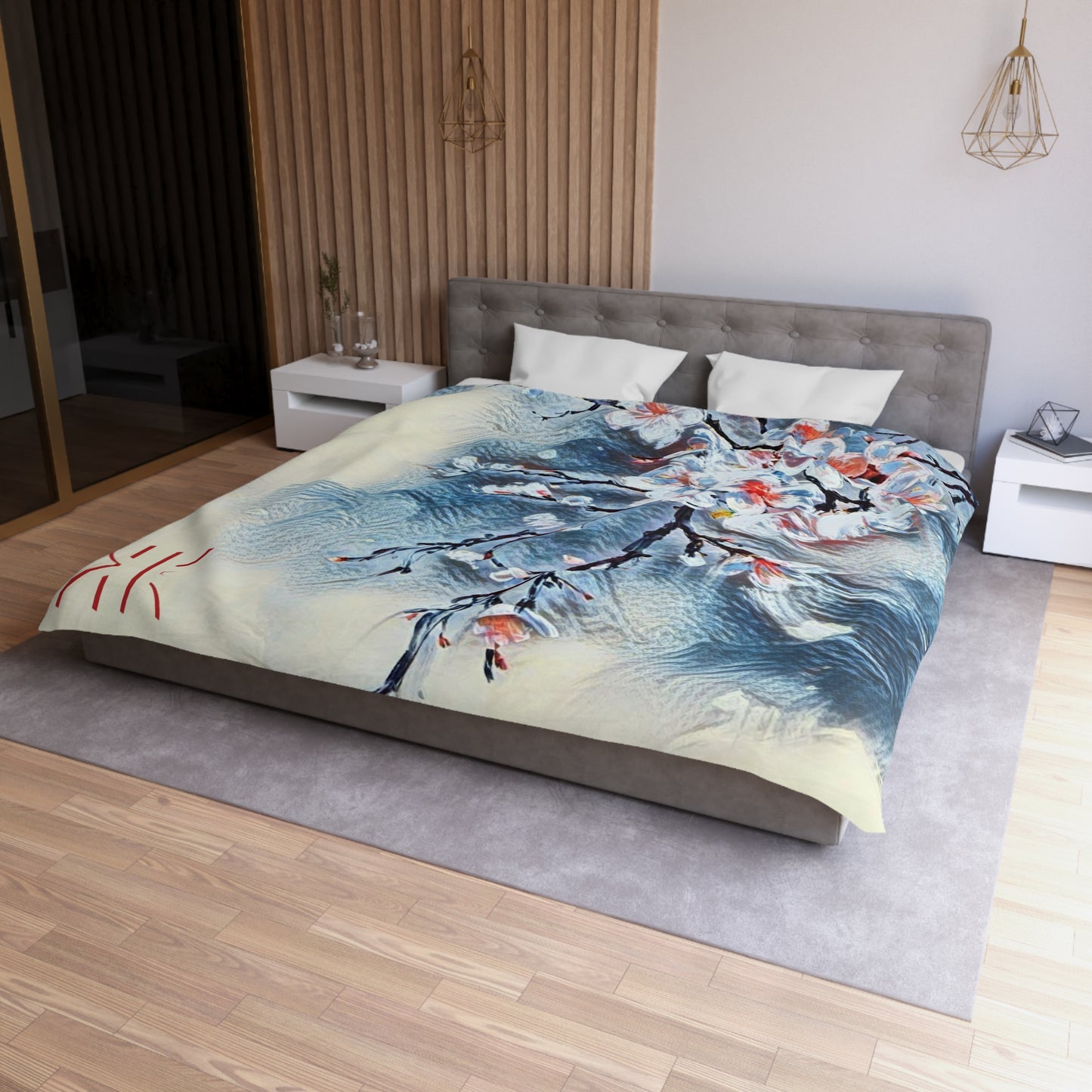 Copy of Blossom Serenity Microfiber Duvet Cover – Elegant Floral Bedding for Cozy Bedrooms