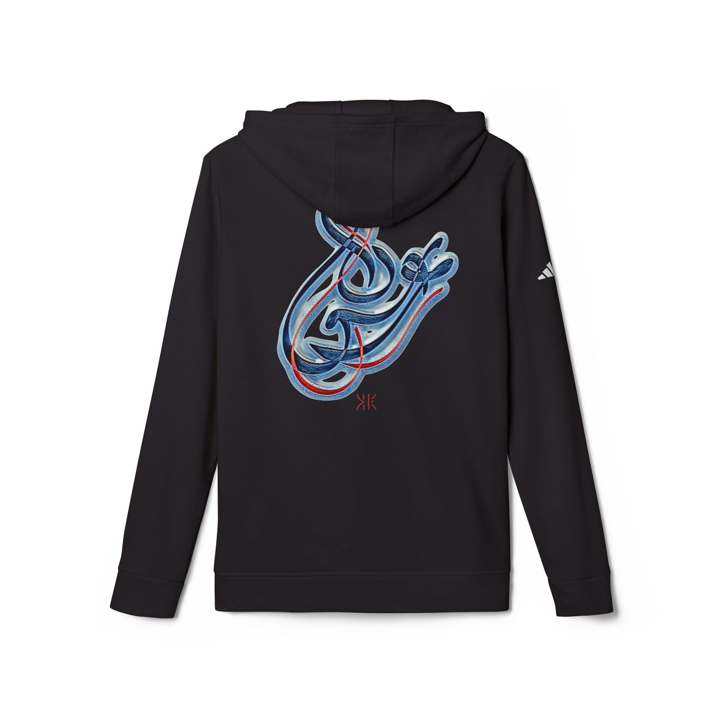 Kalli K X Adidas Unisex Fleece Hoodie-Modern Calligraphy LOVE