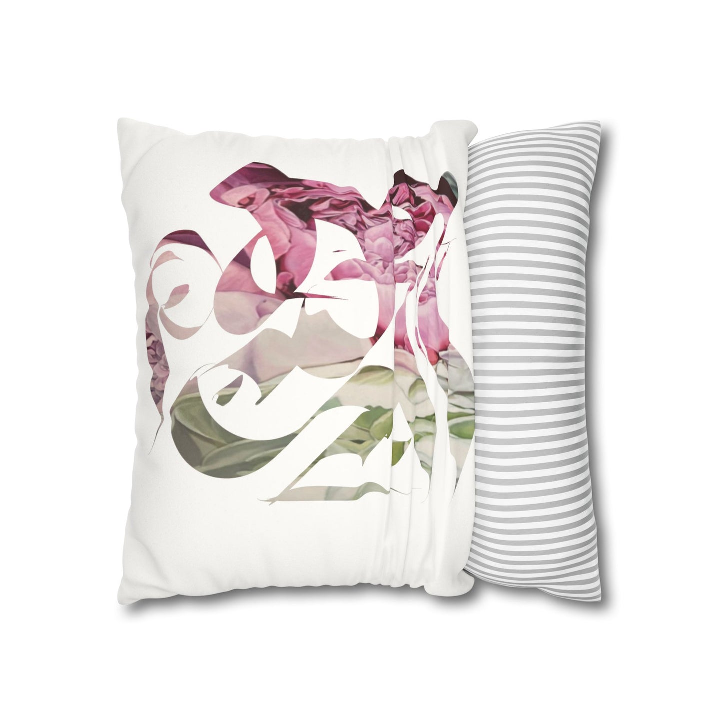 Square Pillowcase - Flora Persian Calligraphy Home Design Cushion