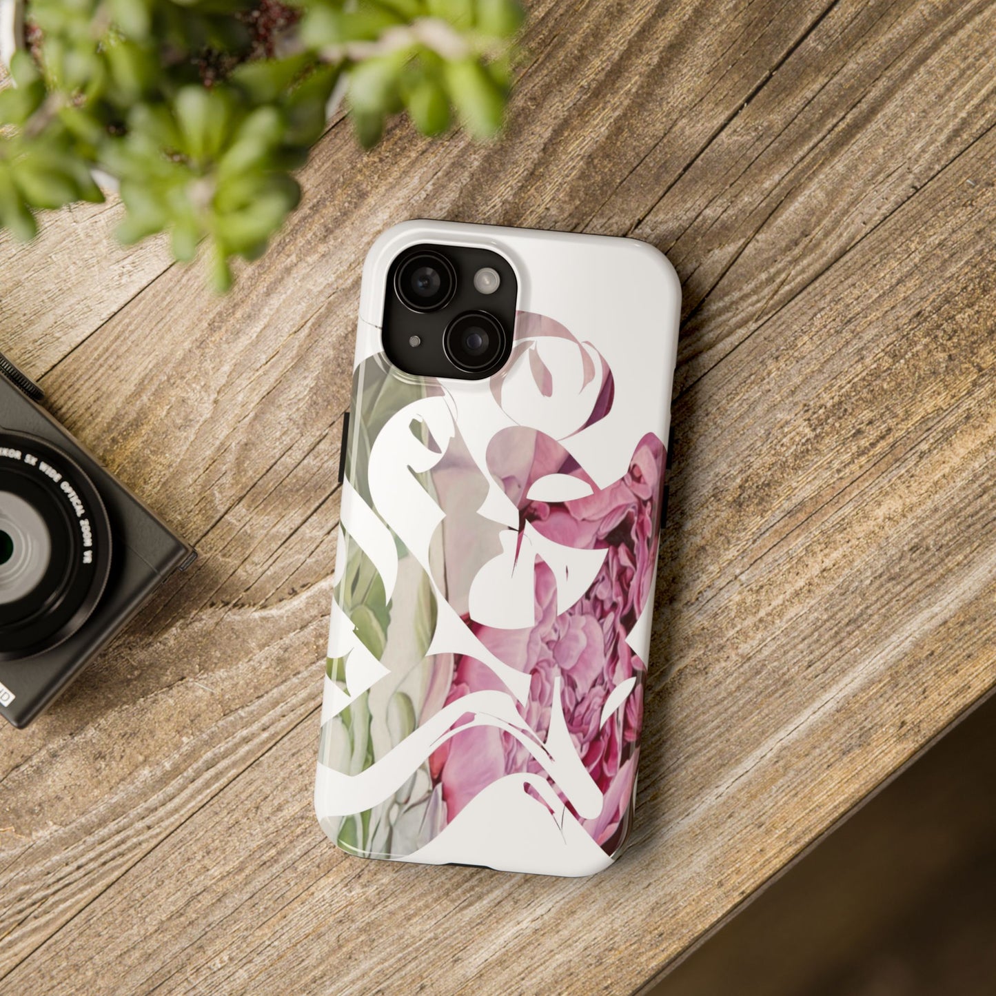 Phone Case - Garden Persian Calligraphy Design in Grey